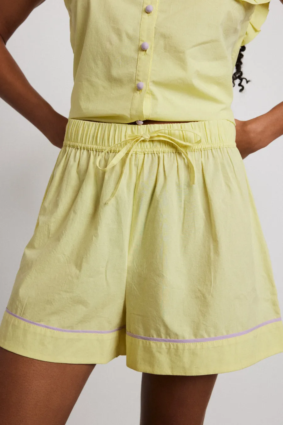 kitty ruffle nightwear set- yellow sold by Damson Madder product image thumbnail 4
