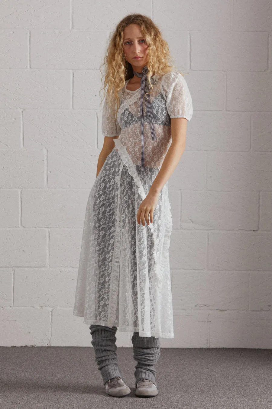 leila white flower lace dress sold by Damson Madder product image thumbnail 3