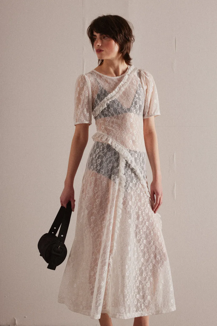 leila white flower lace dress sold by Damson Madder product image thumbnail 2