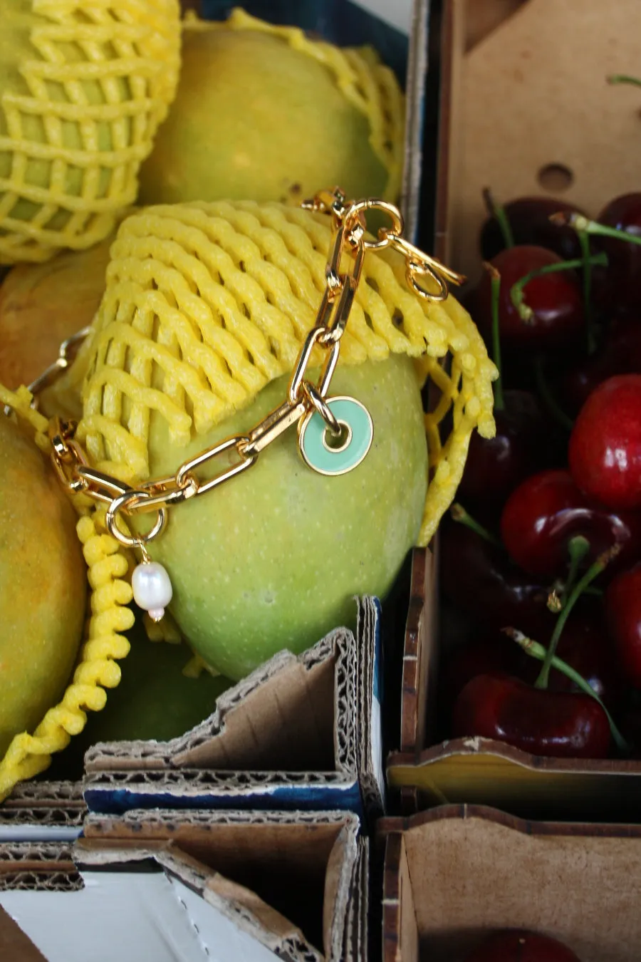 mega gold chain bracelet sold by Damson Madder product image thumbnail 2