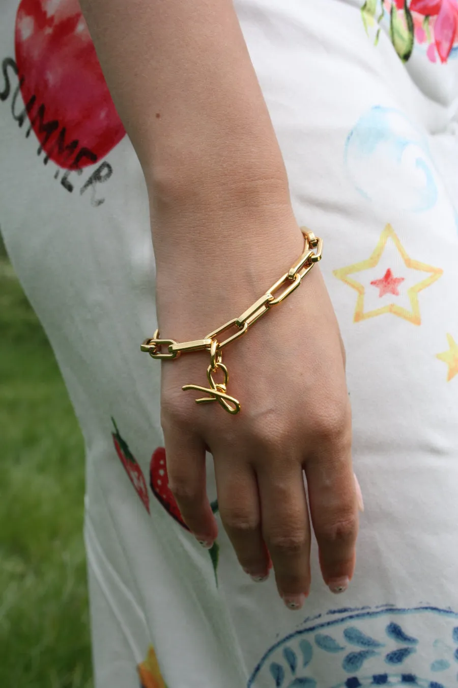 mega gold chain bracelet sold by Damson Madder product image thumbnail 5