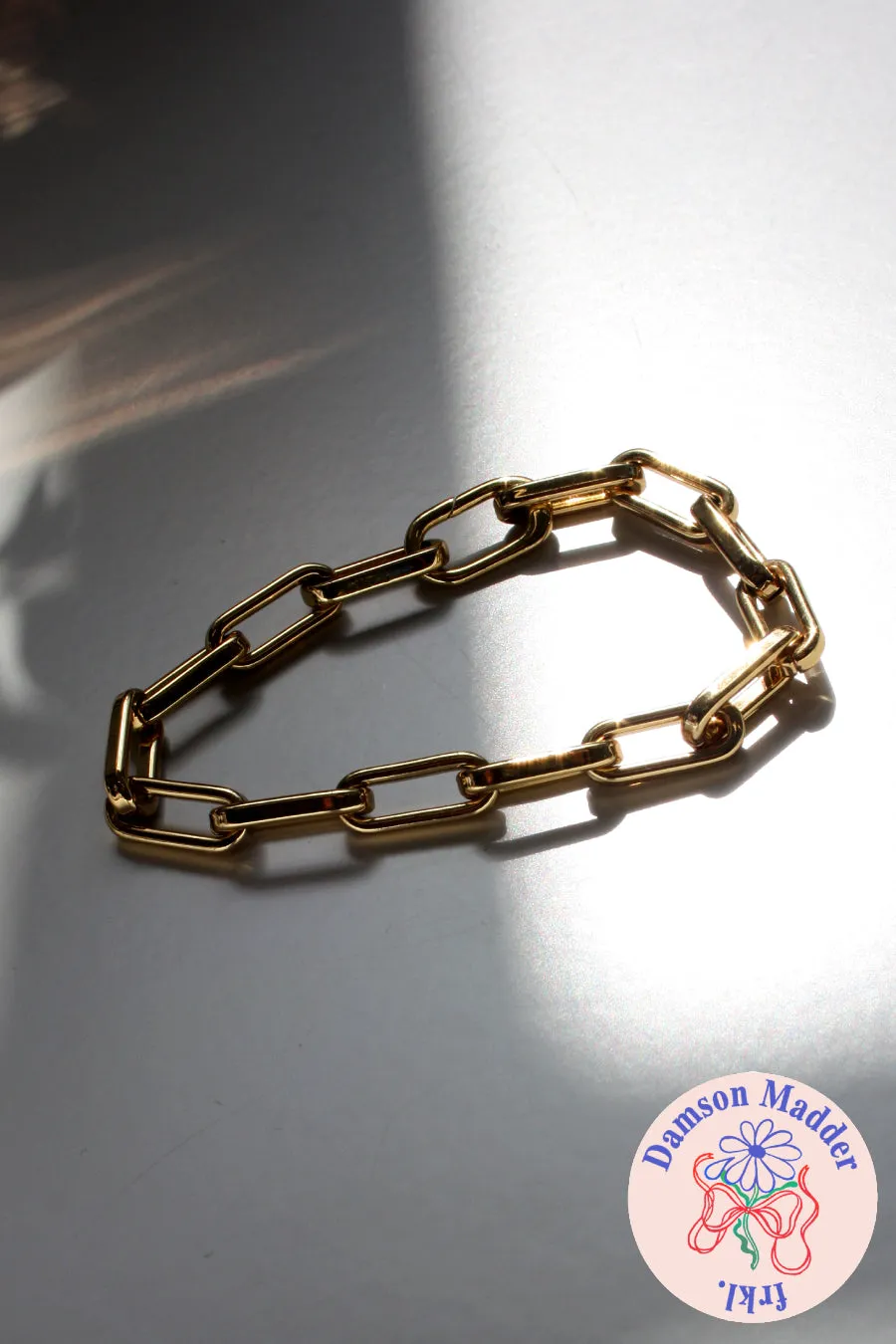 mega gold chain bracelet sold by Damson Madder