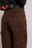 dion jeans - dark leopard overdye sold by Damson Madder