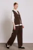 dion jeans - dark leopard overdye sold by Damson Madder