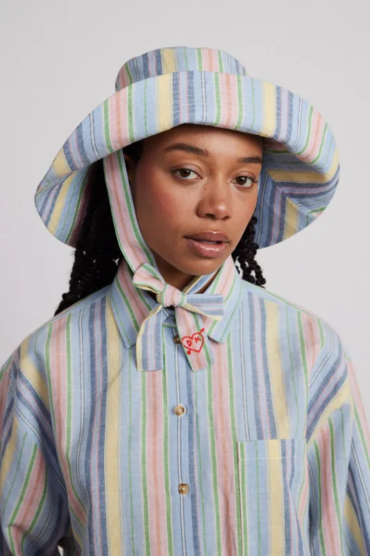 bucket hat - coloured stripe sold by Damson Madder