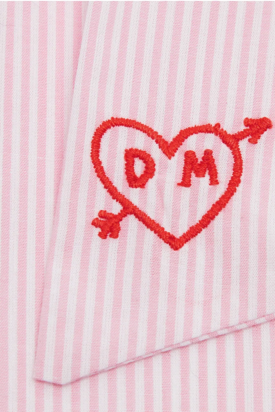 pink stripe bow scrunchie sold by Damson Madder product image thumbnail 3