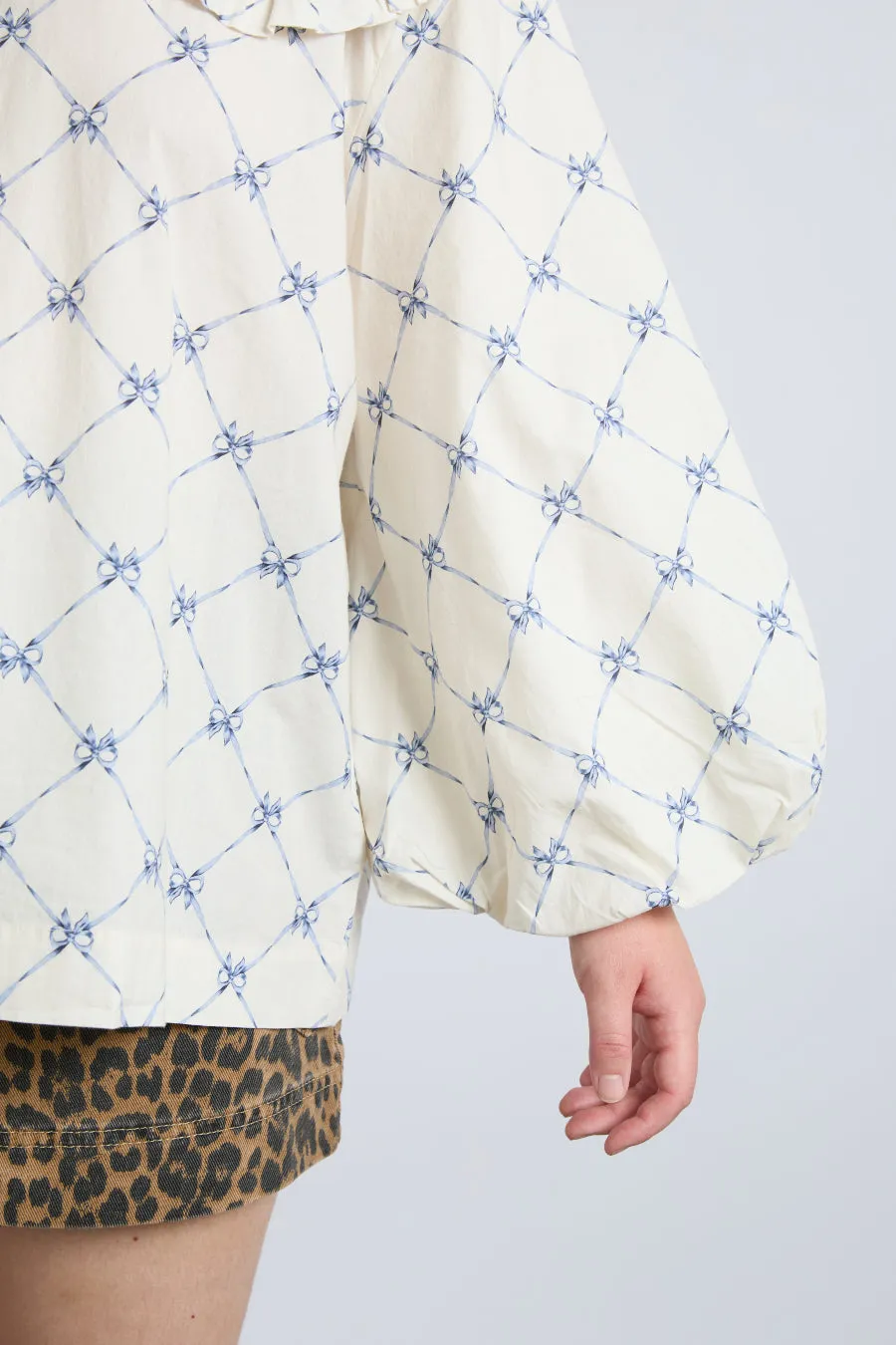 lola blouse - bow print sold by Damson Madder product image thumbnail 3