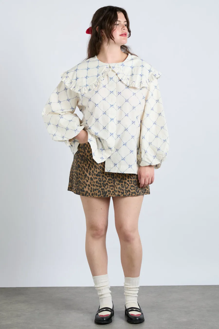 lola blouse - bow print sold by Damson Madder product image thumbnail 2