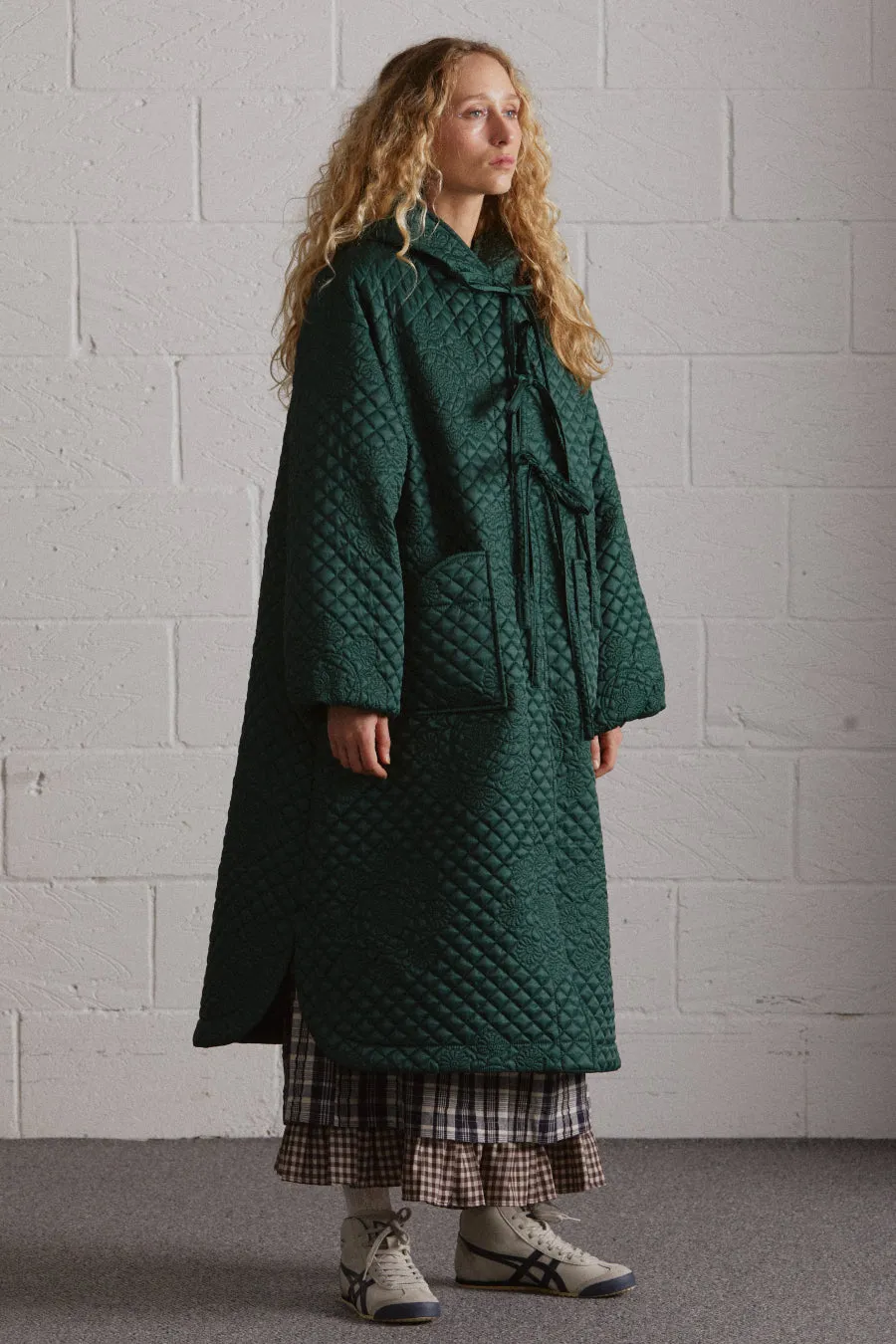 sadie quilted coat sold by Damson Madder