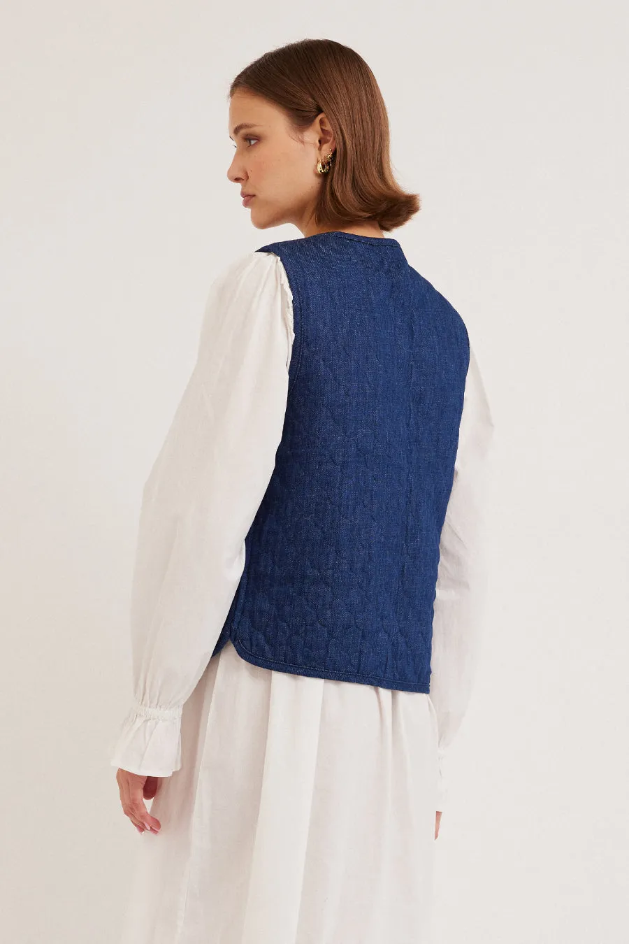 tilly gilet - denim sold by Damson Madder product image thumbnail 5
