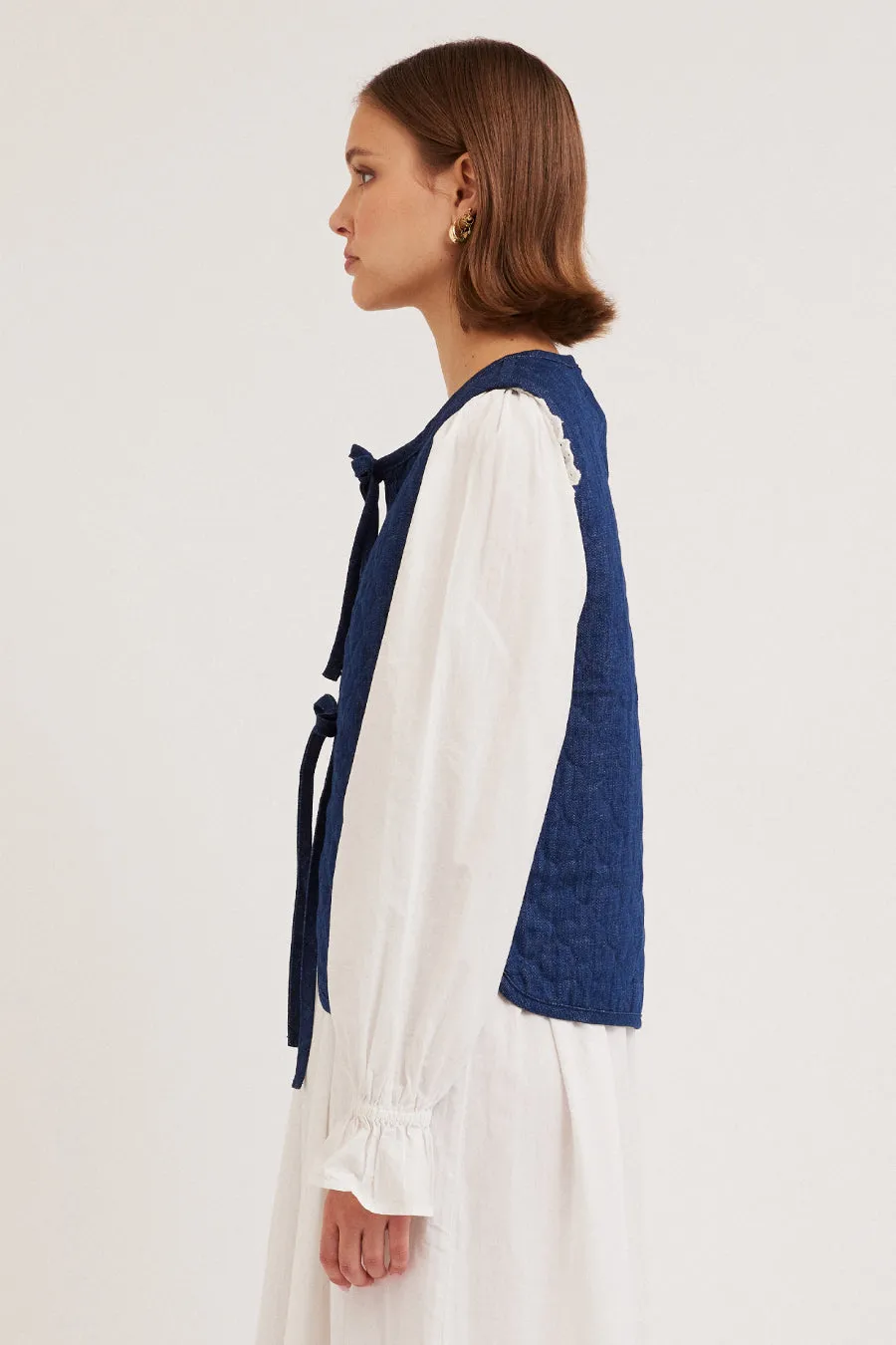 tilly gilet - denim sold by Damson Madder product image thumbnail 4