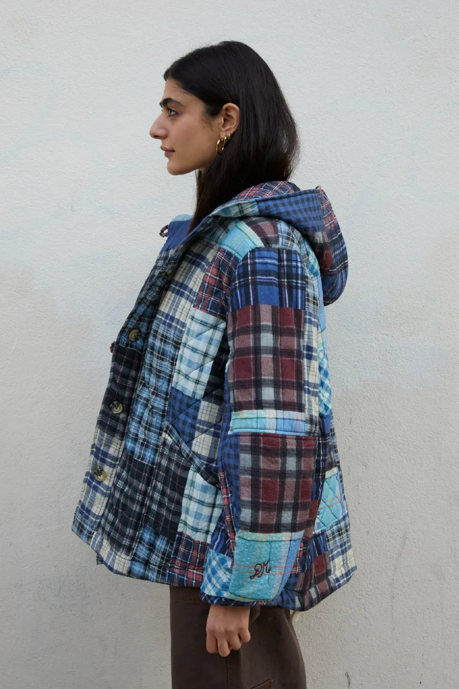 megan quilted coat - patchwork check sold by Damson Madder product image thumbnail 3
