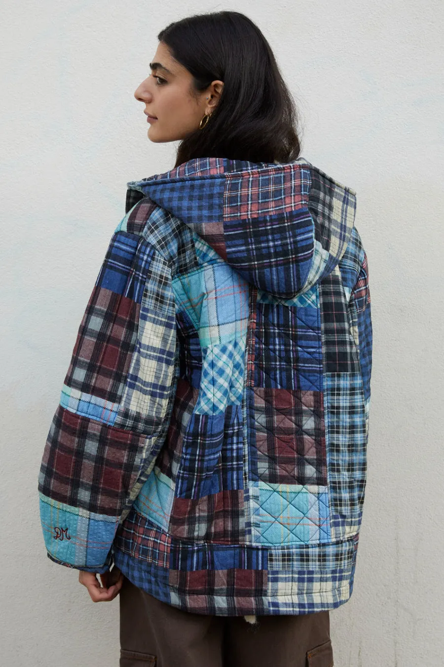 megan quilted coat - patchwork check sold by Damson Madder product image thumbnail 4