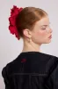 embroidered scrunchie in red sold by Damson Madder