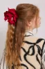 embroidered scrunchie in red sold by Damson Madder