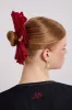 embroidered scrunchie in red sold by Damson Madder