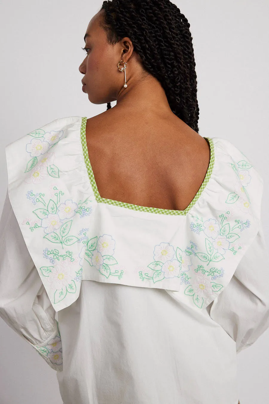 mala blouse - floral embroidery sold by Damson Madder product image thumbnail 3