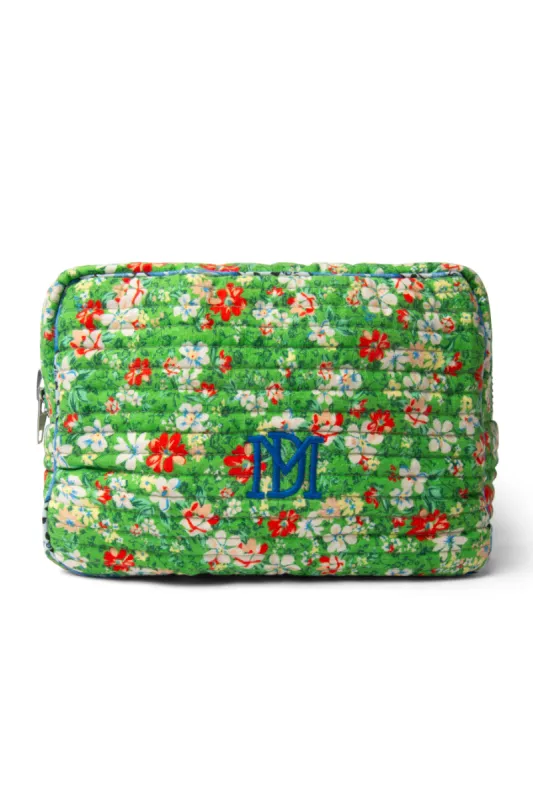 quilted make up bag in floral sold by Damson Madder