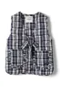 arte tie gilet - navy check sold by Damson Madder