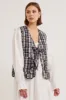 arte tie gilet - navy check sold by Damson Madder