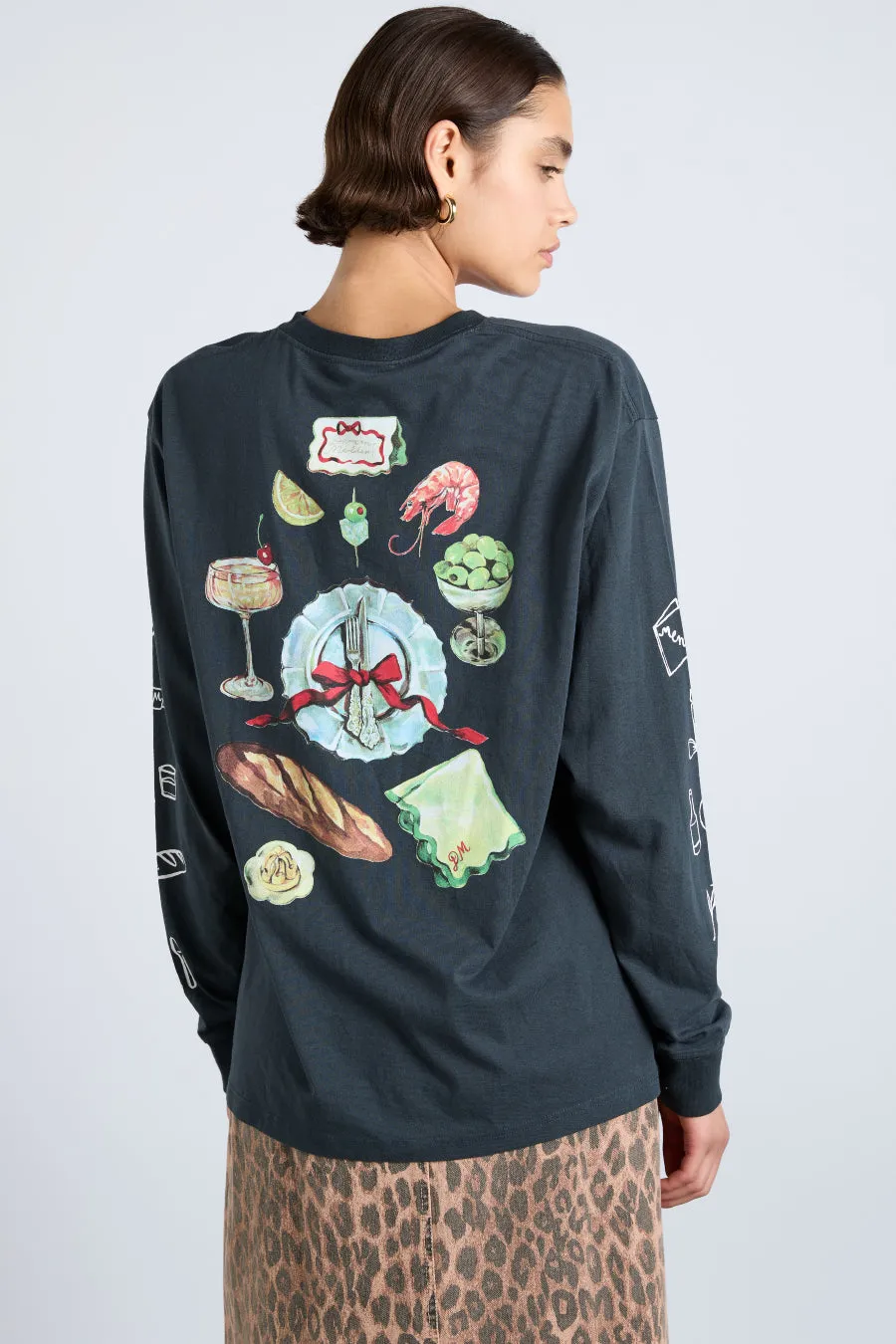 dm dinner party long sleeve tee sold by Damson Madder