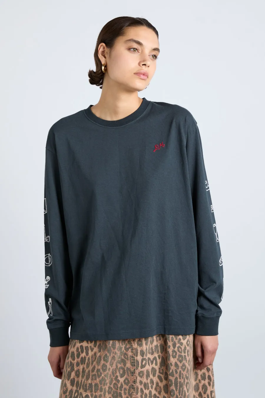 dm dinner party long sleeve tee sold by Damson Madder product image thumbnail 3