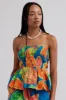 hope shirred cami - papaya print sold by Damson Madder