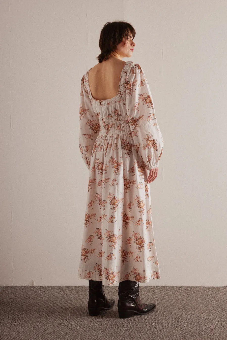 dakota bow midi dress - ditsy floral sold by Damson Madder product image thumbnail 5