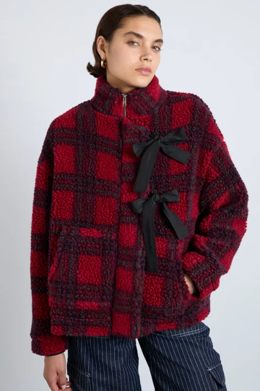 ingrid borg jacket - red check sold by Damson Madder