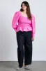 ariana blouse - pink taffeta sold by Damson Madder