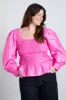 ariana blouse - pink taffeta sold by Damson Madder