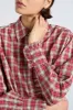 kylie ruffle shirt - red check sold by Damson Madder