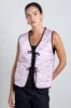arte reversible gilet - black & pink satin sold by Damson Madder