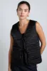 arte reversible gilet - black & pink satin sold by Damson Madder