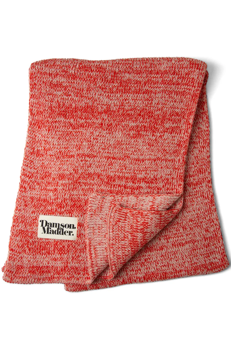 flecked yarn scarf - red sold by Damson Madder product image thumbnail 3