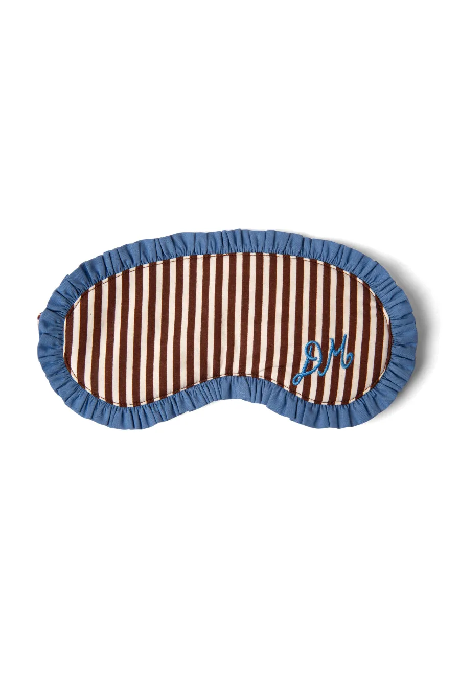 antonella pj eye mask - choc stripe sold by Damson Madder product image thumbnail 2