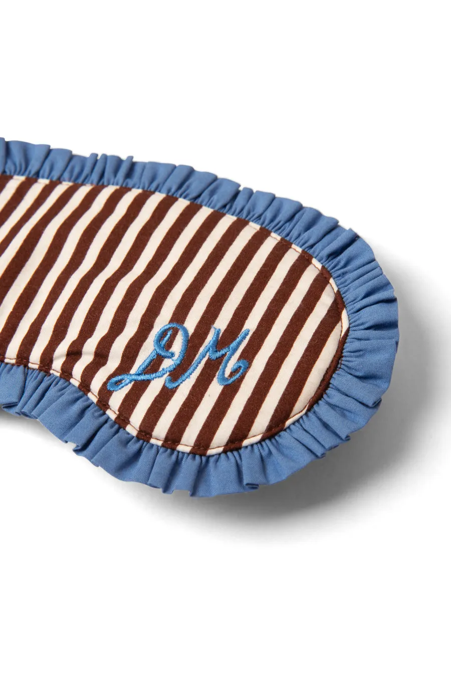 antonella pj eye mask - choc stripe sold by Damson Madder product image thumbnail 3