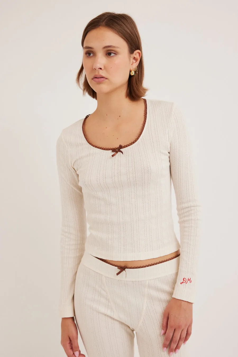 jackie pointelle pj set sold by Damson Madder product image thumbnail 2