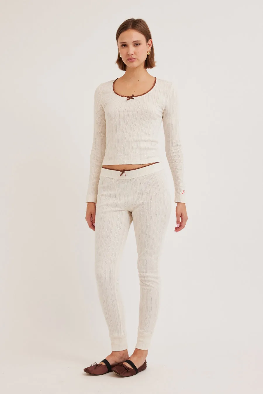 jackie pointelle pj set sold by Damson Madder product image thumbnail 3