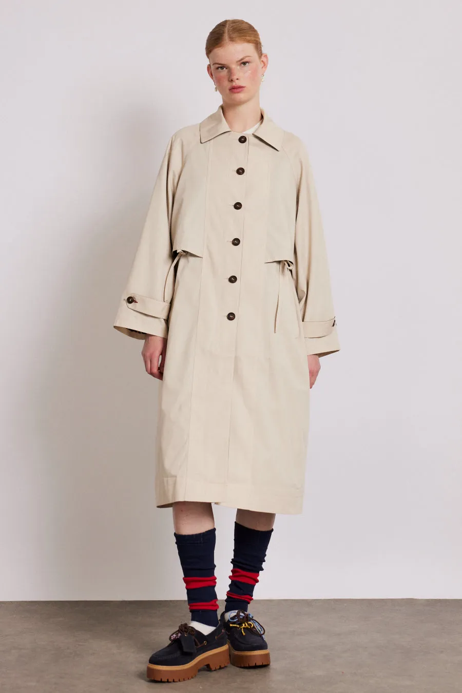 pre-order camille trench sold by Damson Madder