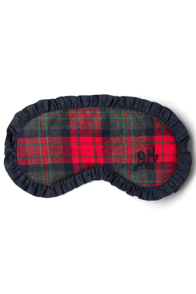 damson pj eye mask - red tartan sold by Damson Madder product image thumbnail 3