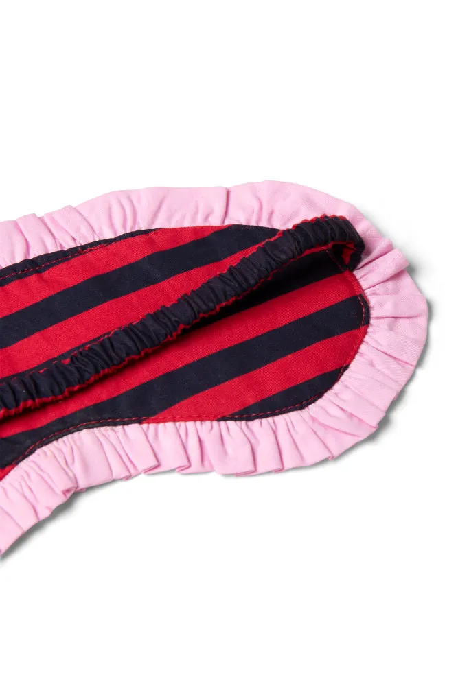 damson pj eye mask - red/navy stripe sold by Damson Madder product image thumbnail 5