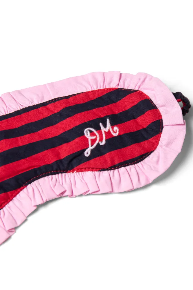 damson pj eye mask - red/navy stripe sold by Damson Madder product image thumbnail 4