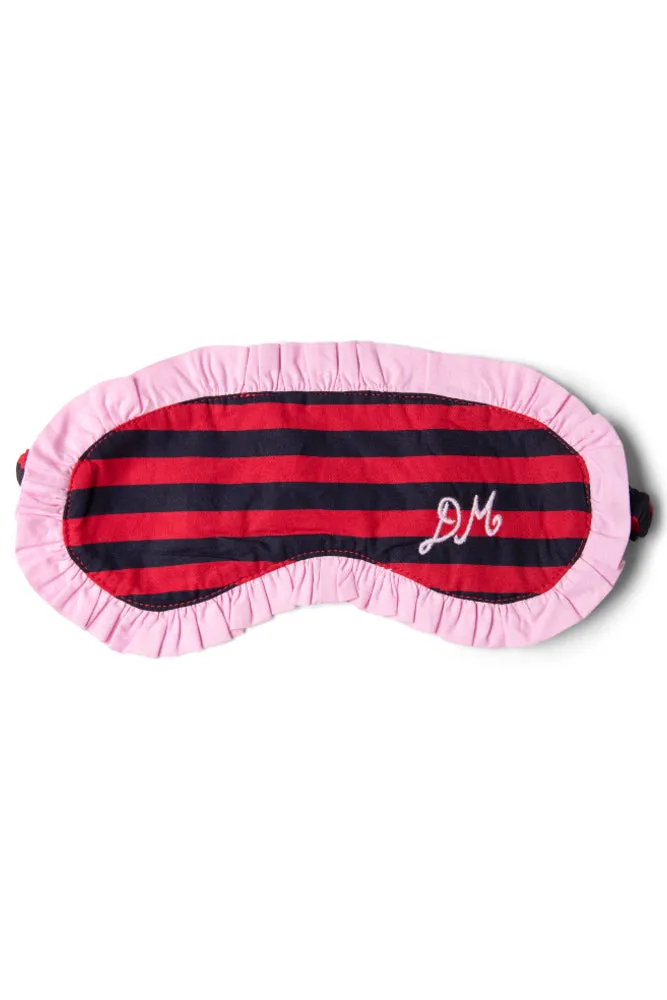 damson pj eye mask - red/navy stripe sold by Damson Madder product image thumbnail 3