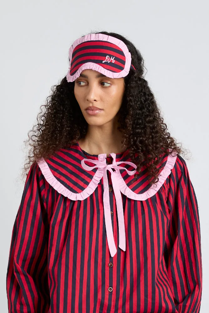 damson pj eye mask - red/navy stripe sold by Damson Madder product image thumbnail 2
