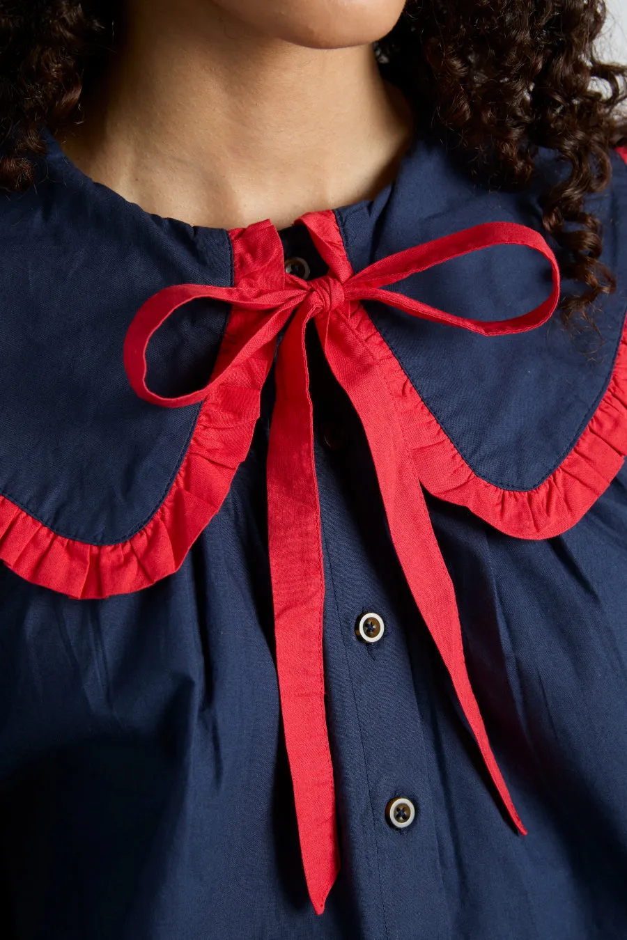 maria pj set- navy/red sold by Damson Madder product image thumbnail 4