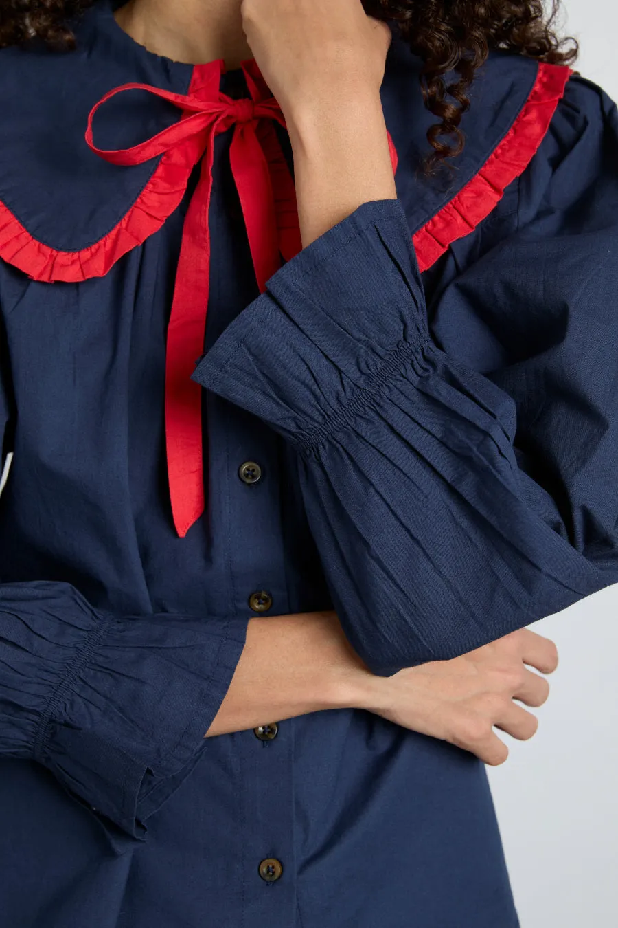 maria pj set- navy/red sold by Damson Madder product image thumbnail 5