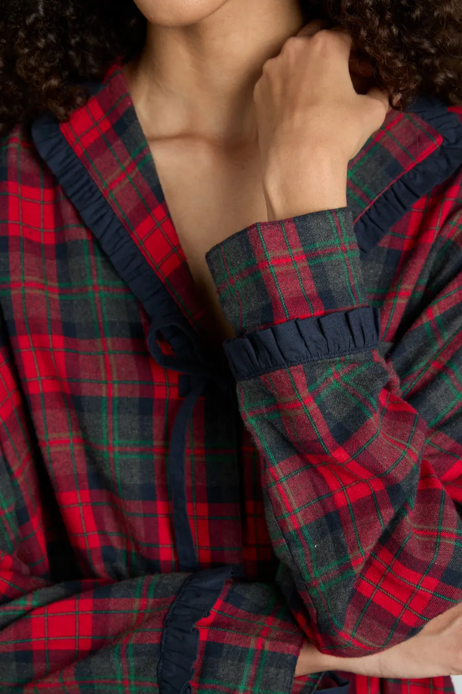 antonella pj set- red tartan sold by Damson Madder product image thumbnail 2