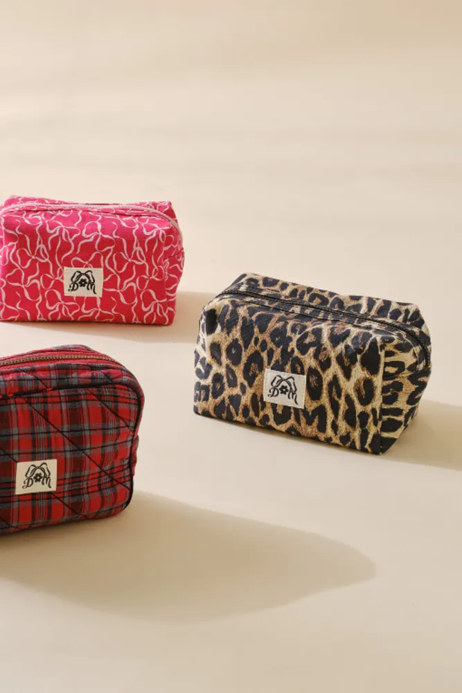 make up bag - leopard sold by Damson Madder product image thumbnail 2