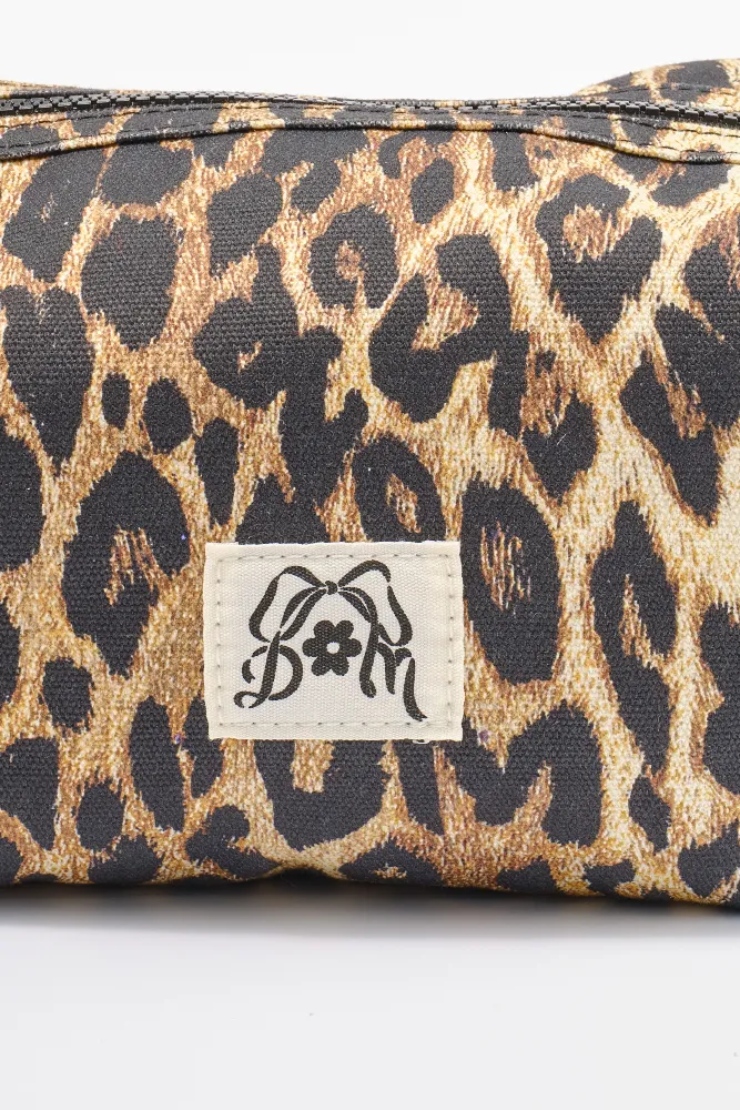 make up bag - leopard sold by Damson Madder product image thumbnail 4